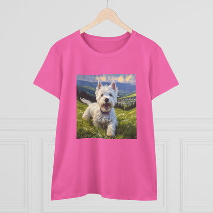 Westie #2 - West Highland Terrier - Women's Midweight Cotton Tee