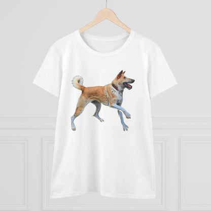 Korean Jindo Women's Midweight Cotton Tee