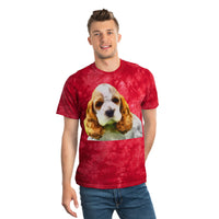 Cocker Spaniel 'Hogan' Tie-Dye Tee, Crystal by DoggyLips™