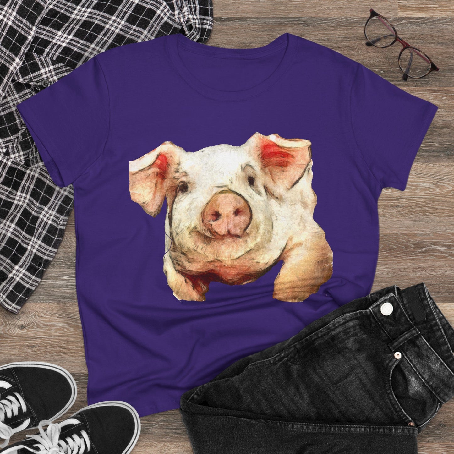 Pig 'Petunia' Women's Midweight Cotton Tee