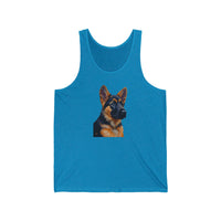 German Shepherd Puppy Unisex Jersey Tank Top