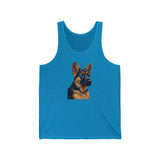 German Shepherd Puppy Unisex Jersey Tank Top