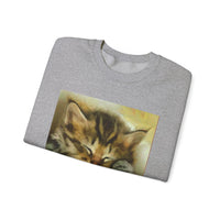Sleepy Brucie the Cat - Unisex 50/50 Crewneck Sweatshirt