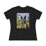 Blue Heeler - Australian Cattle Dog 'Bailey' Women's Relaxed Fit Cotton Tee
