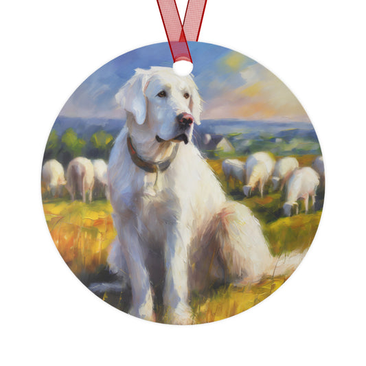 Hungarian Kuvasz Metal Ornaments