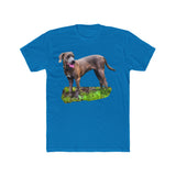 Blue Lacy 'Tex' Men's Fitted  Cotton Crew Tee