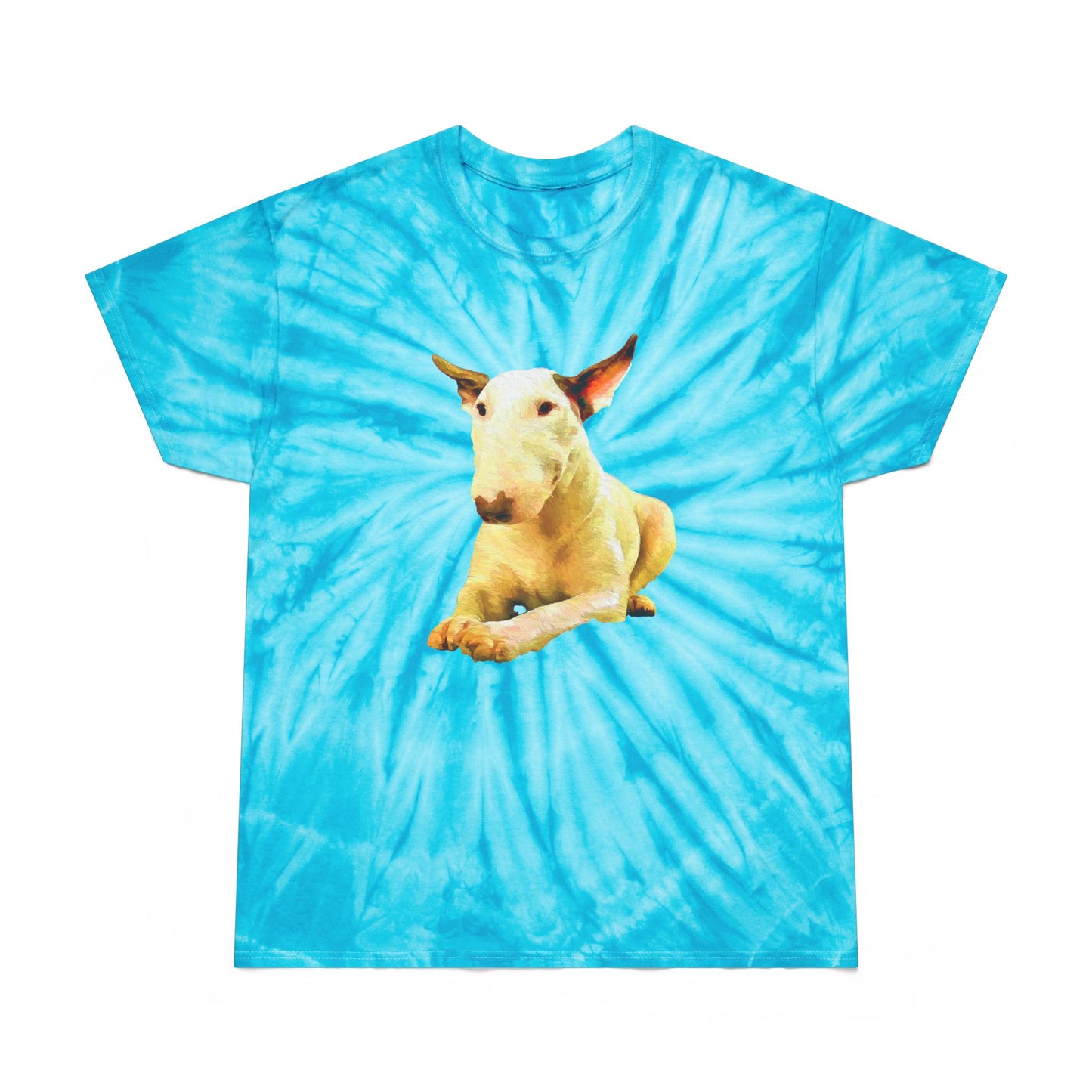 English Bull Terrier Unisex Tie-Dye Cotton Tee, Cyclone