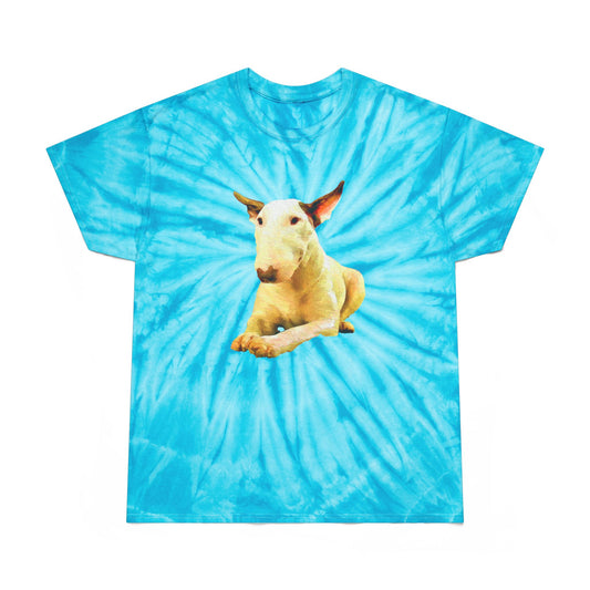 English Bull Terrier Unisex Tie-Dye Cotton Tee, Cyclone