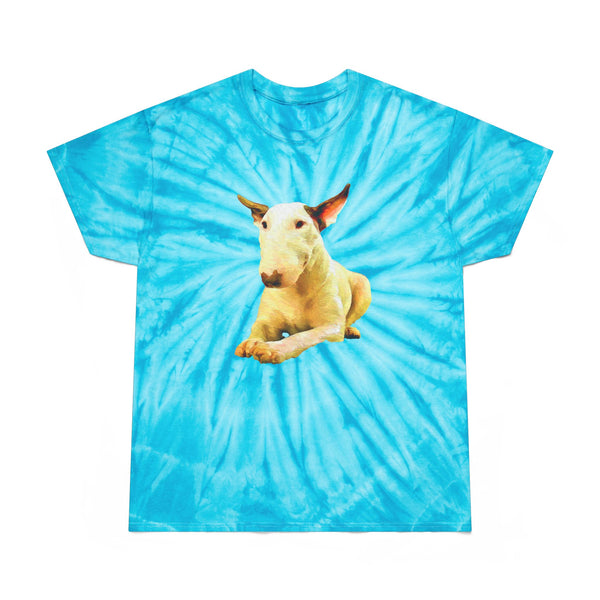 English Bull Terrier Unisex Tie-Dye Cotton Tee, Cyclone