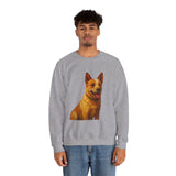 Red Heeler - Australian Cattle Dog. - Unisex 50/50 Blend Crewneck Sweatshirt
