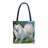 Japanese Spitz Polyester Tote Bag (AOP)