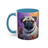 Pug - Accent Coffee Mug  - 2 Sizes