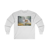 Borzoi 'Russian Wolfhound' Cotton Long Sleeve Tee