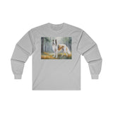 Borzoi 'Russian Wolfhound' Cotton Long Sleeve Tee