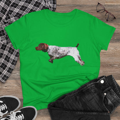 On Point Women's Midweight Cotton Tee for German Shorthaired Pointers