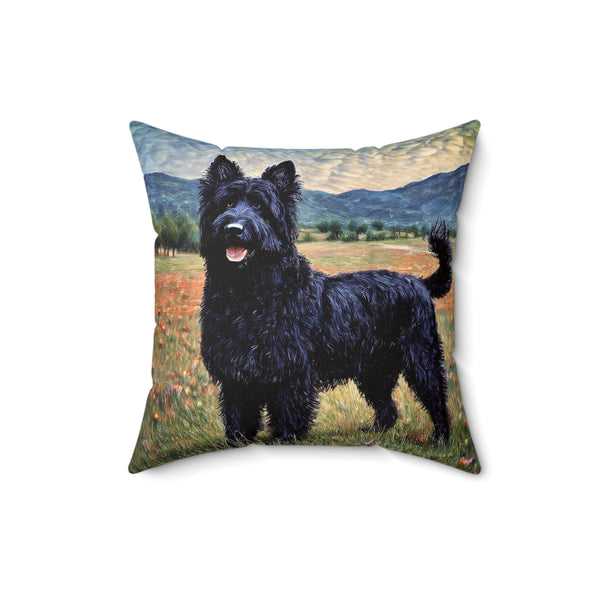 Croatian Sheepdog Spun Polyester Throw Pillow