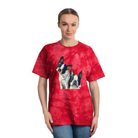 Boston Terriers 'Skipper & Dee Dee' Unisex Cotton Tie-Dye Tee, Crystal