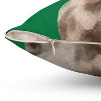 Weimaraner 'Rocky' Spun Polyester Throw Pillow