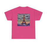 Eiffel Tower at Sunset - Unisex Heavy Cotton Tee