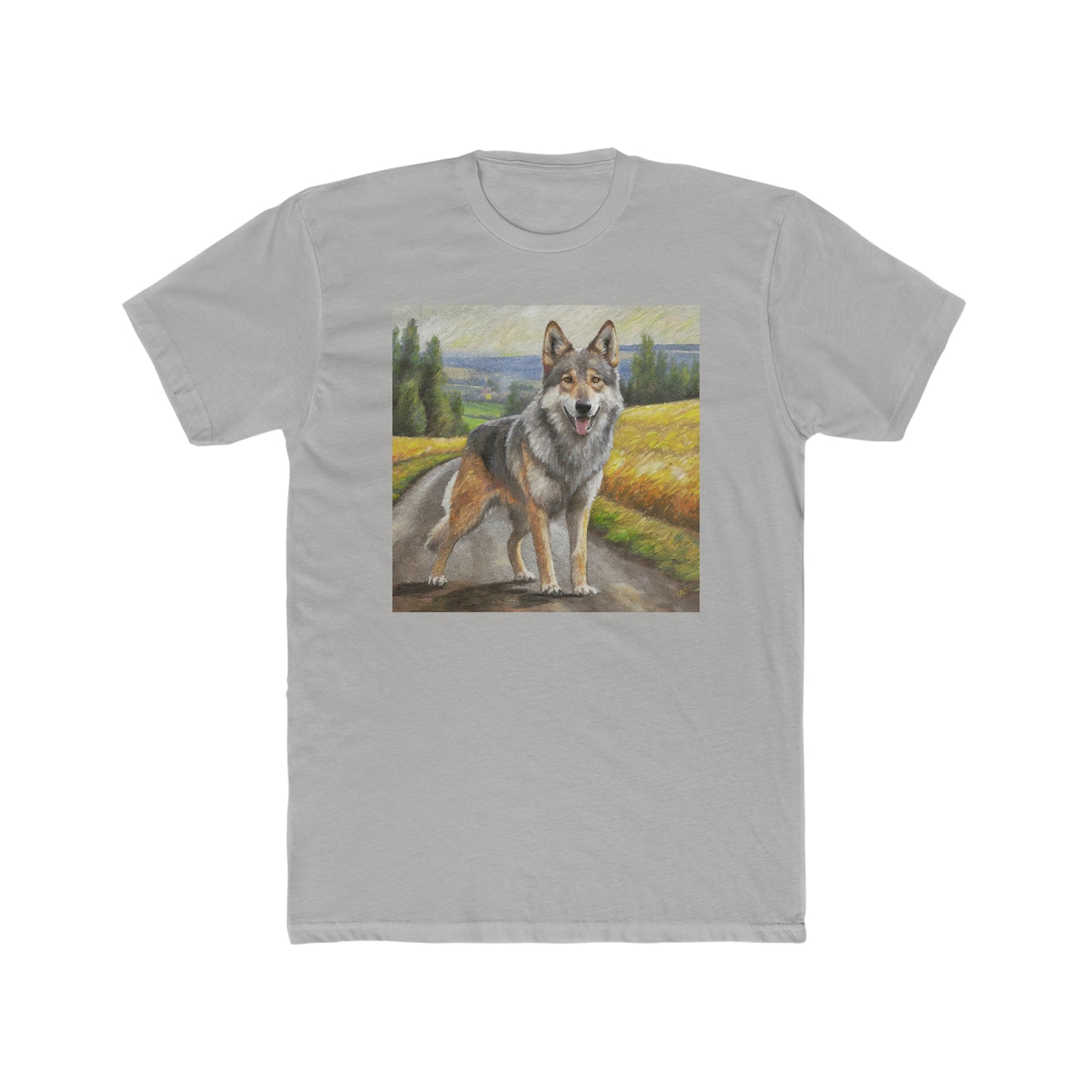 Czechoslovakian Vlciak 'Wolfdog' --  Men's Fitted Cotton Crew Tee