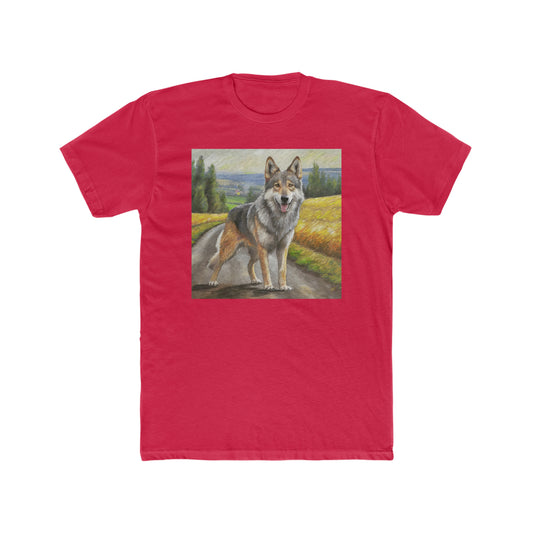 Czechoslovakian Vlciak Wolfdog Men's Fitted Cotton Crew Tee