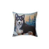 Lapponian Herder - Spun Polyester Throw Pillow