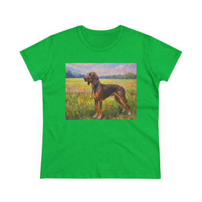 Plott Hound Women's Midweight Cotton Tee