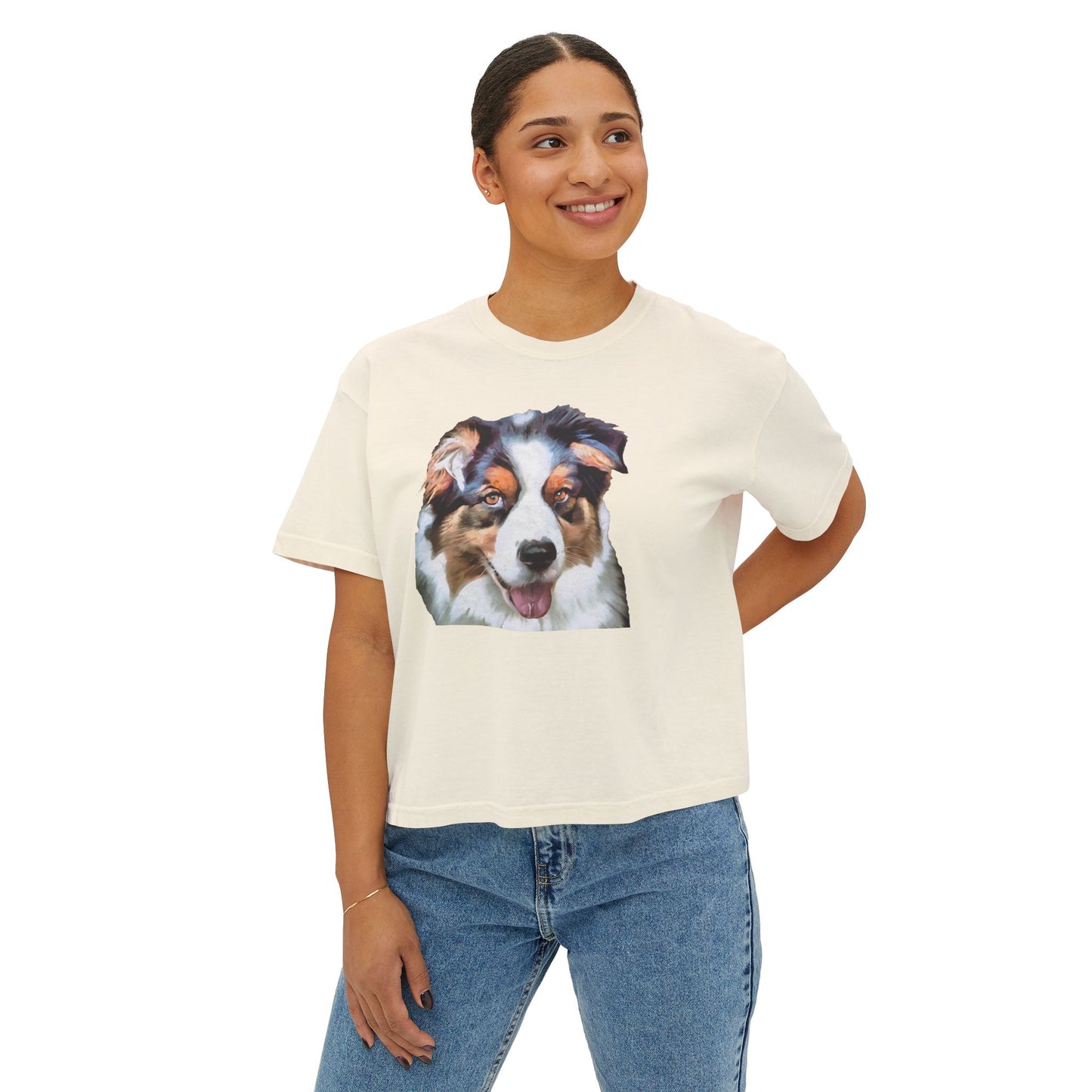 Australian Shepherd #2 - Women's Oversized Boxy Tee