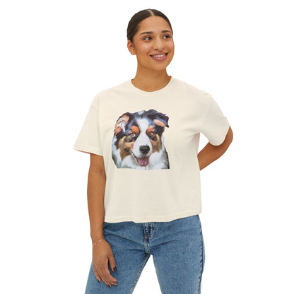 Australian Shepherd #2 - Women's Oversized Boxy Tee