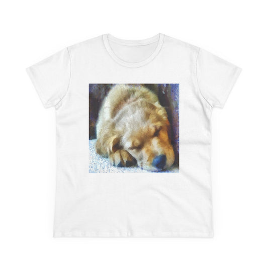 Golden Retriever 'Zucko' Women's Midweight Cotton Tee