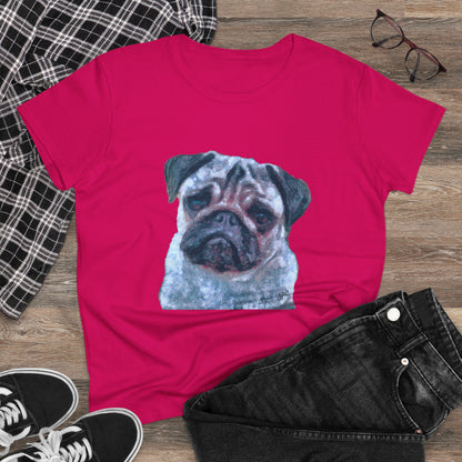 Pug 'Pompey' Women's Midweight Cotton Tee