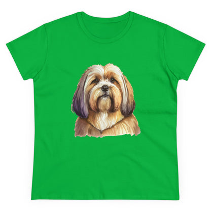 Lhasa Apso Women's Midweight Cotton Tee