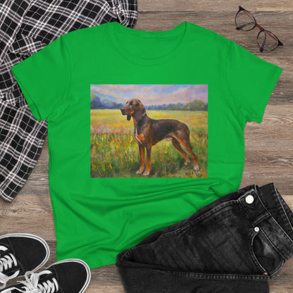 Plott Hound Women's Midweight Cotton Tee