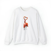 Flamingos 'Love Birds;' Unisex 50/50 Crewneck Sweatshirt