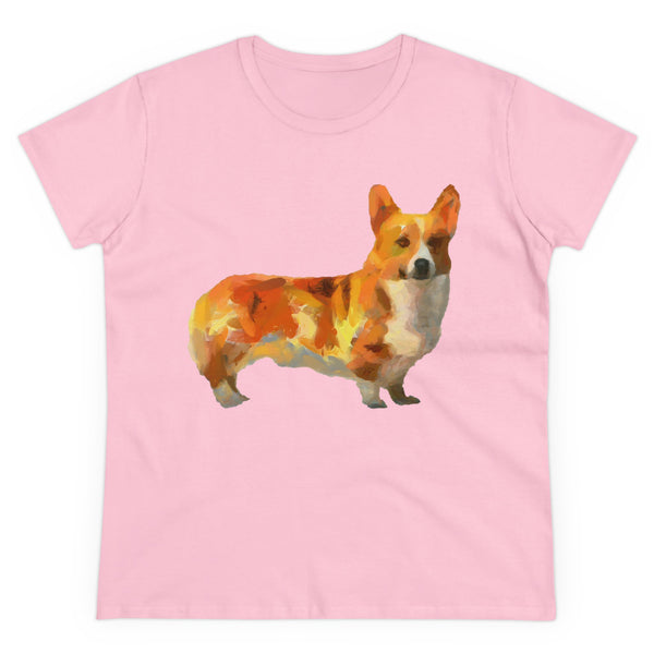 Elegant Pembroke Corgi Women's Cotton Tee