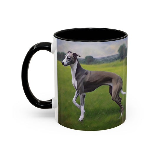 Greyhound Ceramic Accent Coffee Mug - Stylish Sipping Companion