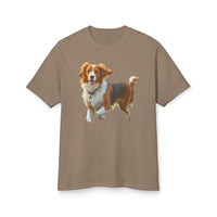 Nederlandse Kooikerhondje  Unisex Relaxed Fit Garment-Dyed Heavyweight Cotton Tee