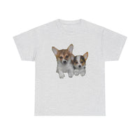 Welsh Corgi 'Cousins' Fine Art Unisex Heavy Cotton Tee