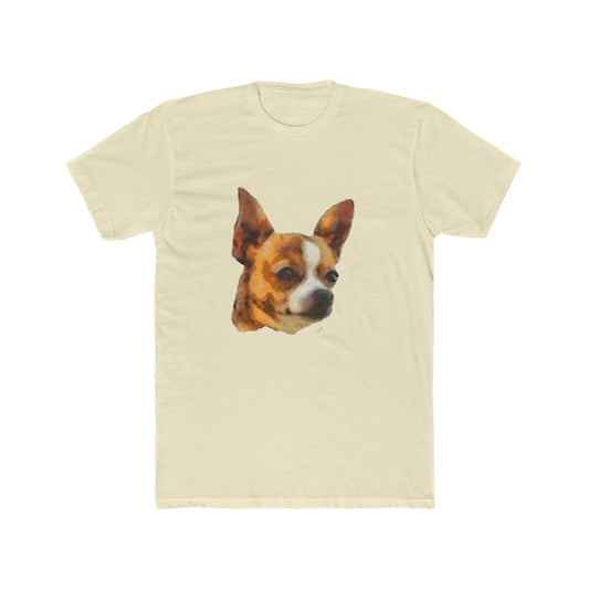 Chihuahua 'Paco' Men's Fitted Cotton Crew Tee