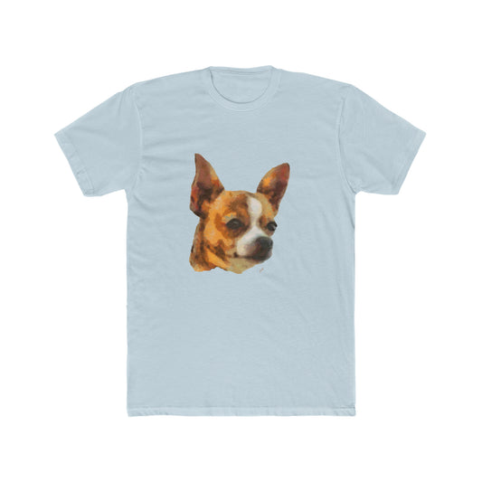 Chihuahua 'Paco' Men's Fitted Cotton Crew Tee