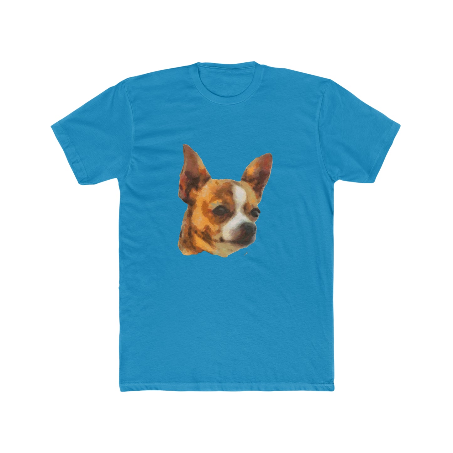 Chihuahua 'Paco' Men's Fitted Cotton Crew Tee