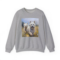 Cairn Terriers - "Run  Run"  - Unisex 50/50 Crewneck Sweatshirt