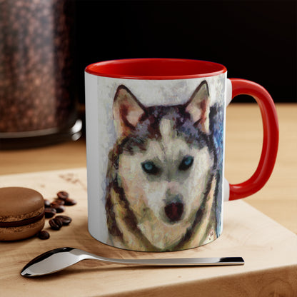 Siberian Husky 'Sacha' Accent Coffee Mug, 11oz