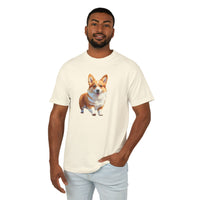 Welsh Corgi Puppy - Unisex Relaxed Fit Garment-Dyed Heavyweight Cotton Tee