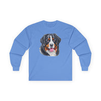 Bernese Mountain Dog #2 Unisex Cotton Long Sleeve Tee