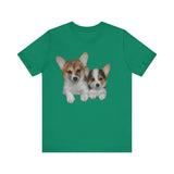 "Artistic Welsh Corgi 'Cousins' Unisex Jersey Short Sleeve Tee"