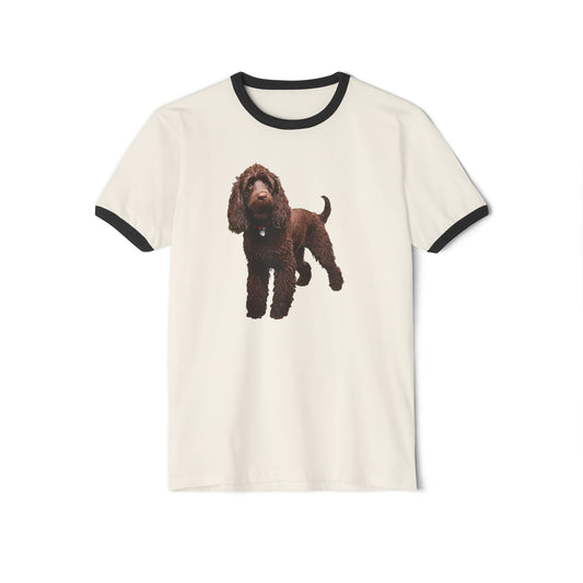 Irish Water Spaniel Classic Cotton Ringer T-Shirt