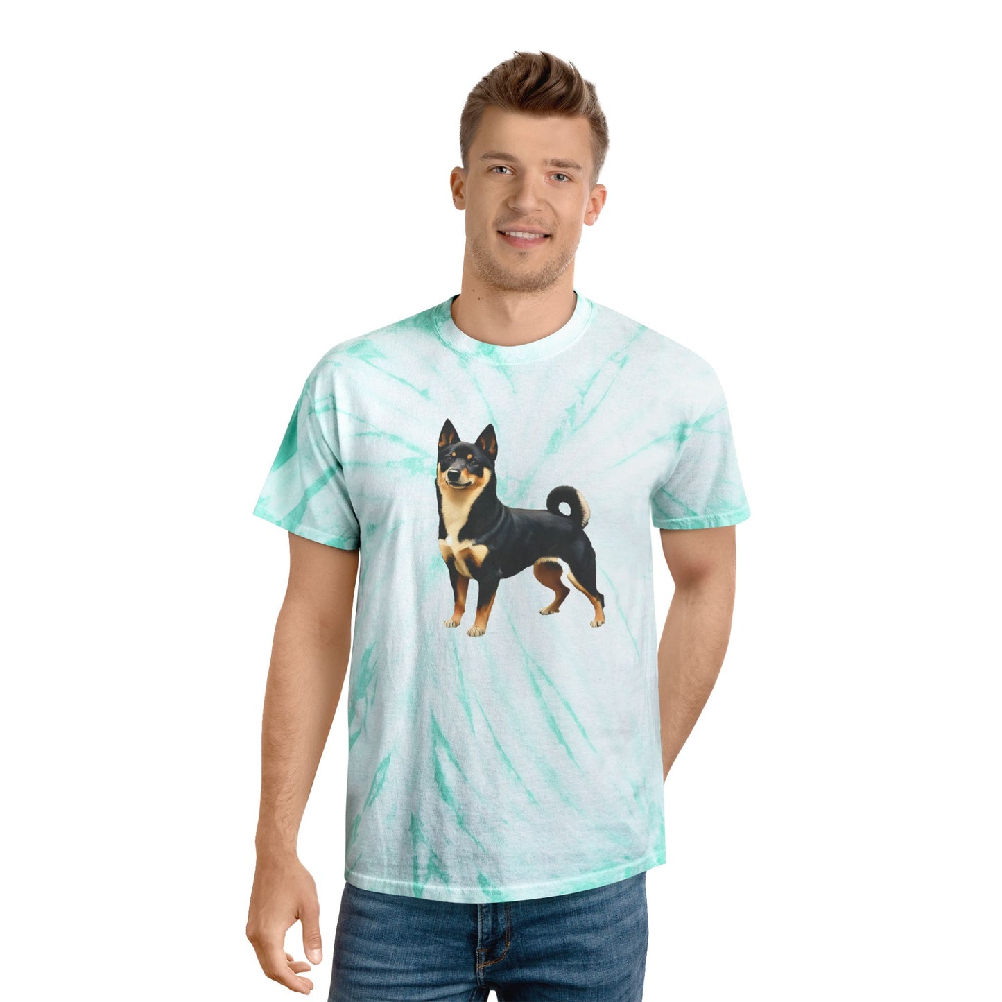 Black & Tan Shiba Inu - Tie-Dye Tee, Cyclone