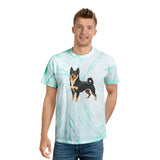 Black & Tan Shiba Inu  -  Tie-Dye Tee, Cyclone