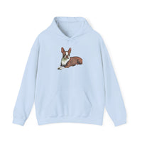 Boston Terrier - Brown & White - Unisex 50/50 Hooded Sweatshirt